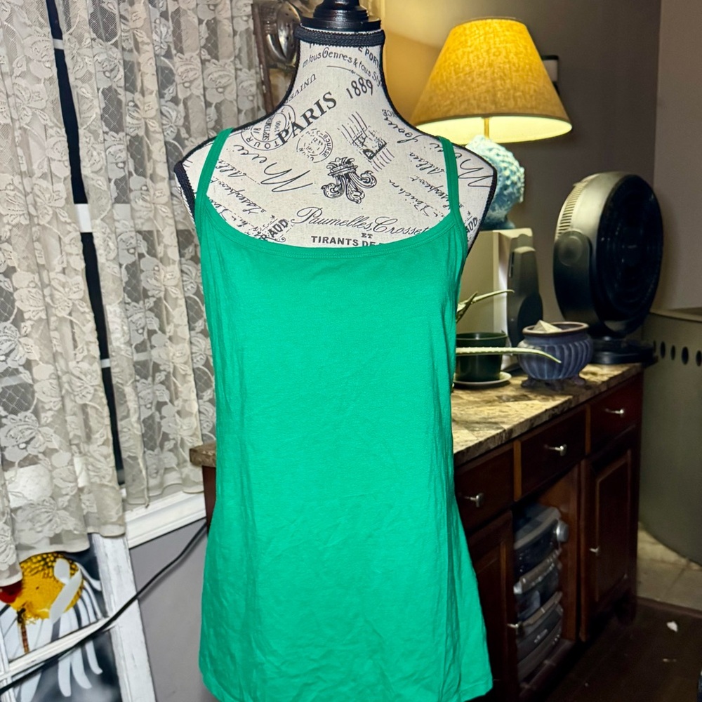 Warehouse Green Fitted Sleeveless Top